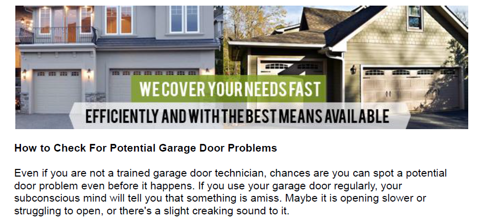 How to Check For Potential Garage Door Problems - Garage Door Repair Tarrytown