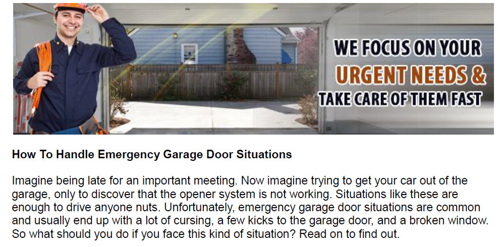 How To Handle Emergency Garage Door Situations - Garage Door Repair Tarrytown